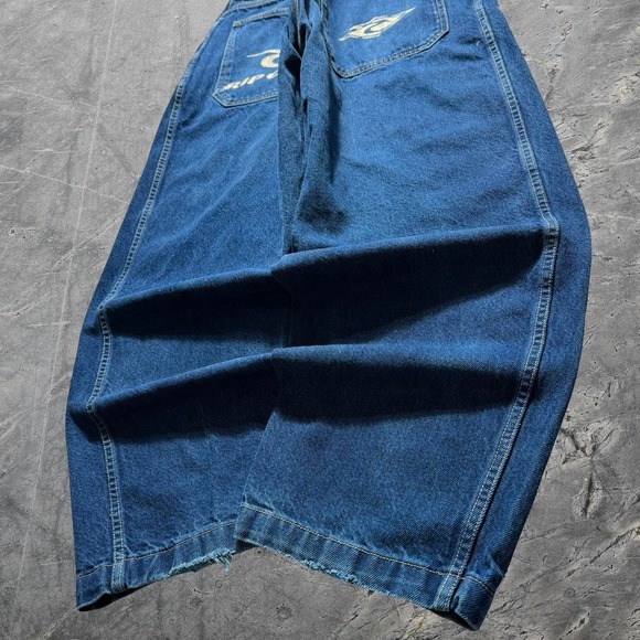 Baggy Wide Leg IOU Jnco Styl Skater Denim Surf Y2k Vintage Jeans 38x32 - Picture 4 of 8